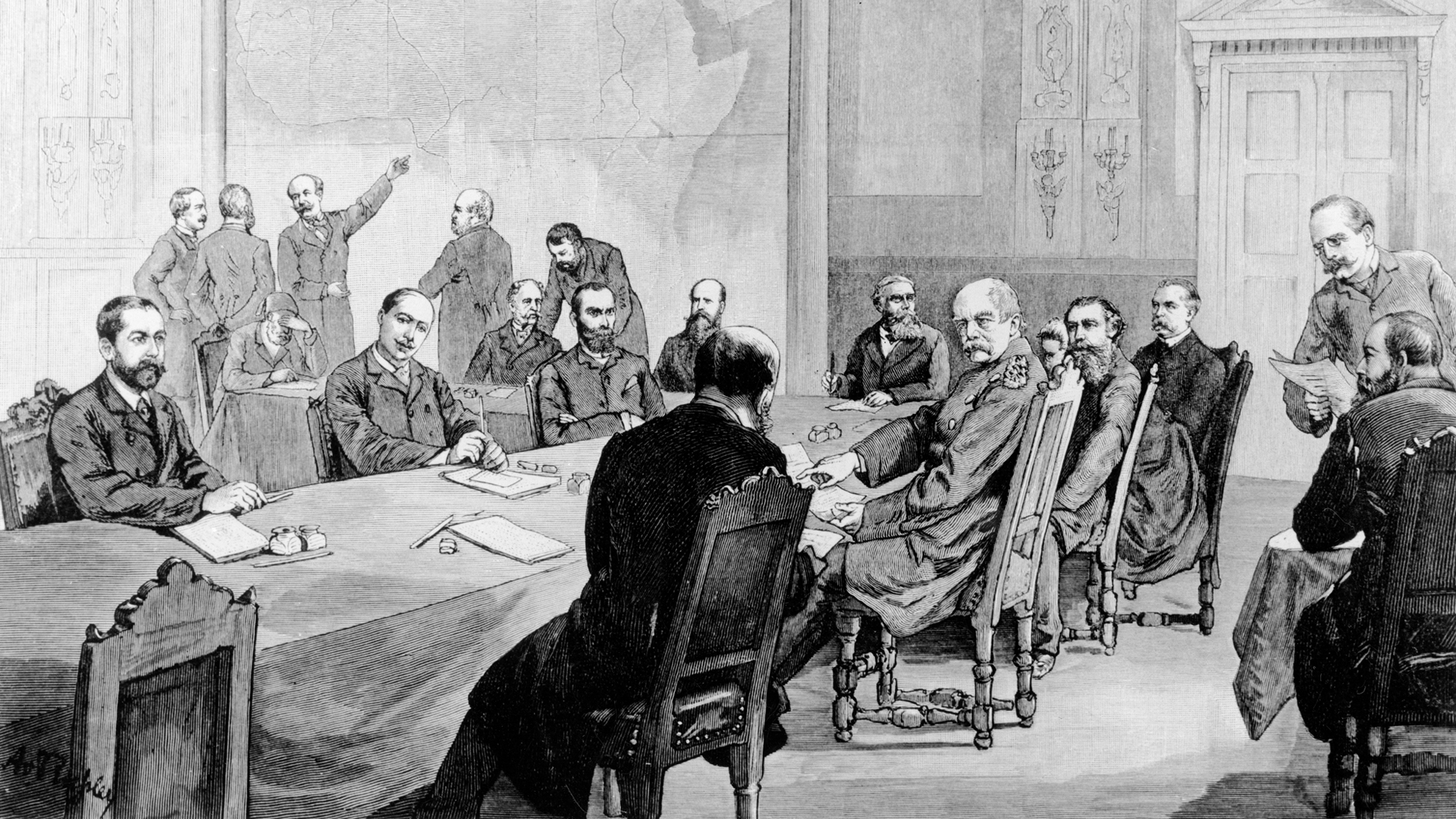 <p>Europe’s imperial powers “carve up Africa” among themselves. Their ruler-drawn maps of desired colonies slice across Africa’s ethnic and geographical complexities, and cause upheavals that are still felt today.</p>